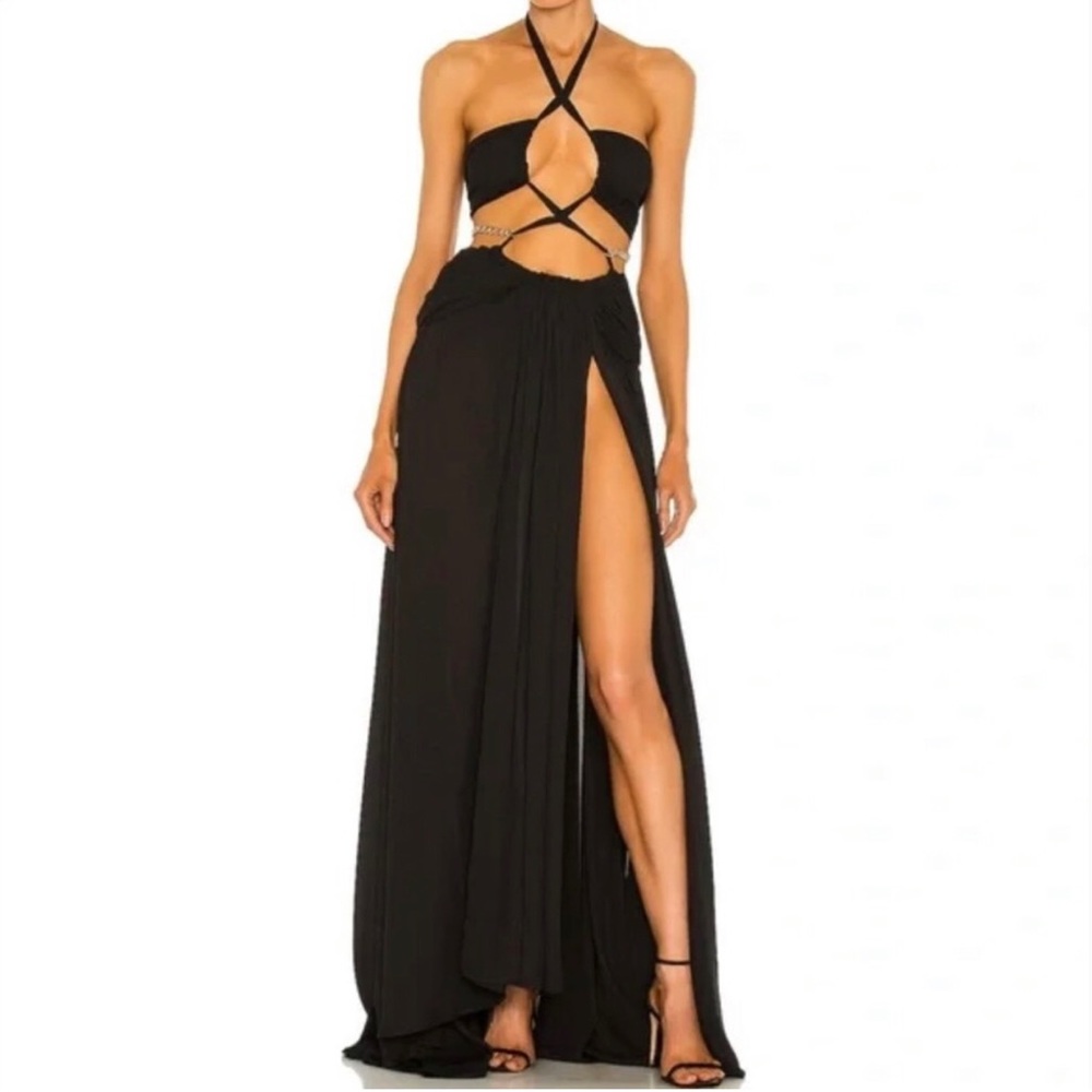 NWT Bronx & Banco Fire Noir Cut-Out Maxi Dress - Size XS